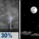 Tonight: A chance of showers and thunderstorms before 9pm. Mostly clear, with a low around 76. West wind 2 to 7 mph. Chance of precipitation is 30%. Tonight: Chance Showers And Thunderstorms then Mostly Clear