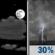 Thursday Night: Partly Cloudy then Chance Showers And Thunderstorms