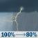 Tuesday: Showers and thunderstorms. Cloudy, with a high near 57. Northeast wind 3 to 10 mph. Chance of precipitation is 100%. Tuesday: Showers And Thunderstorms