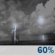 Thursday Night: Showers and thunderstorms likely. Partly cloudy, with a low around 74. Chance of precipitation is 60%. Thursday Night: Showers And Thunderstorms Likely