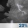 Saturday Night: A slight chance of showers and thunderstorms. Mostly cloudy, with a low around 62. Chance of precipitation is 20%. Saturday Night: Slight Chance Showers And Thunderstorms
