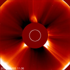 Latest LASCO C2 image of the Sun
